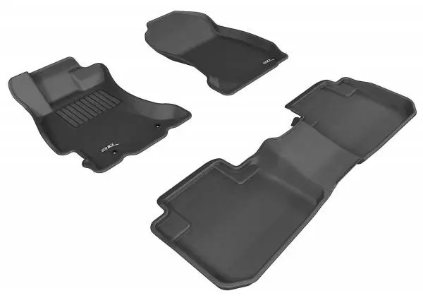 New Arrival 3DMaxpider Front and Rear All-Weather Floor Liner Set Black 2014-2018 Forester