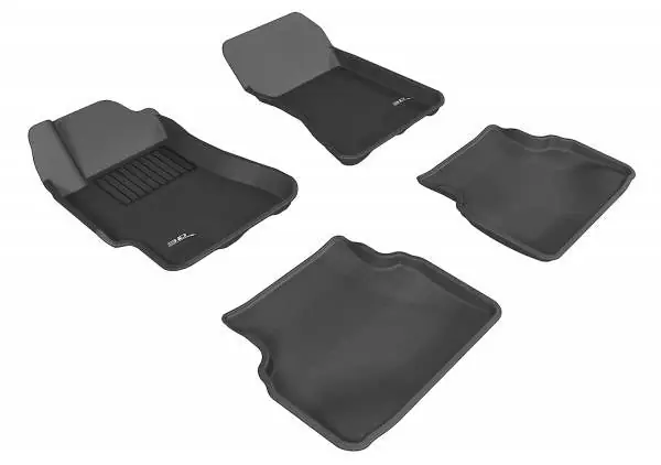 Place Order 3DMaxpider Front and Rear All-Weather Floor Liner Set Black 2002-2007 Impreza Sedan / 2002-2007 WRX Sedan / 2002-2007 STI Sedan