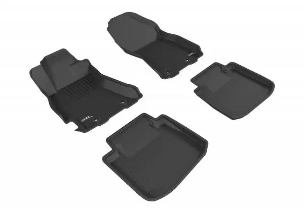 3DMaxpider Front and Rear All-Weather Floor Liner Set Black 2015-2019 Legacy / 2015-2019 Outback Markdown