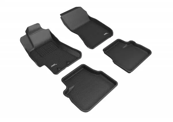 3DMaxpider Front and Rear All-Weather Floor Liner Set Black 2011-2014 WRX Hatchback / 2008-2014 STI Hatchback / 2008-2011 Impreza Hatchback Buy Today
