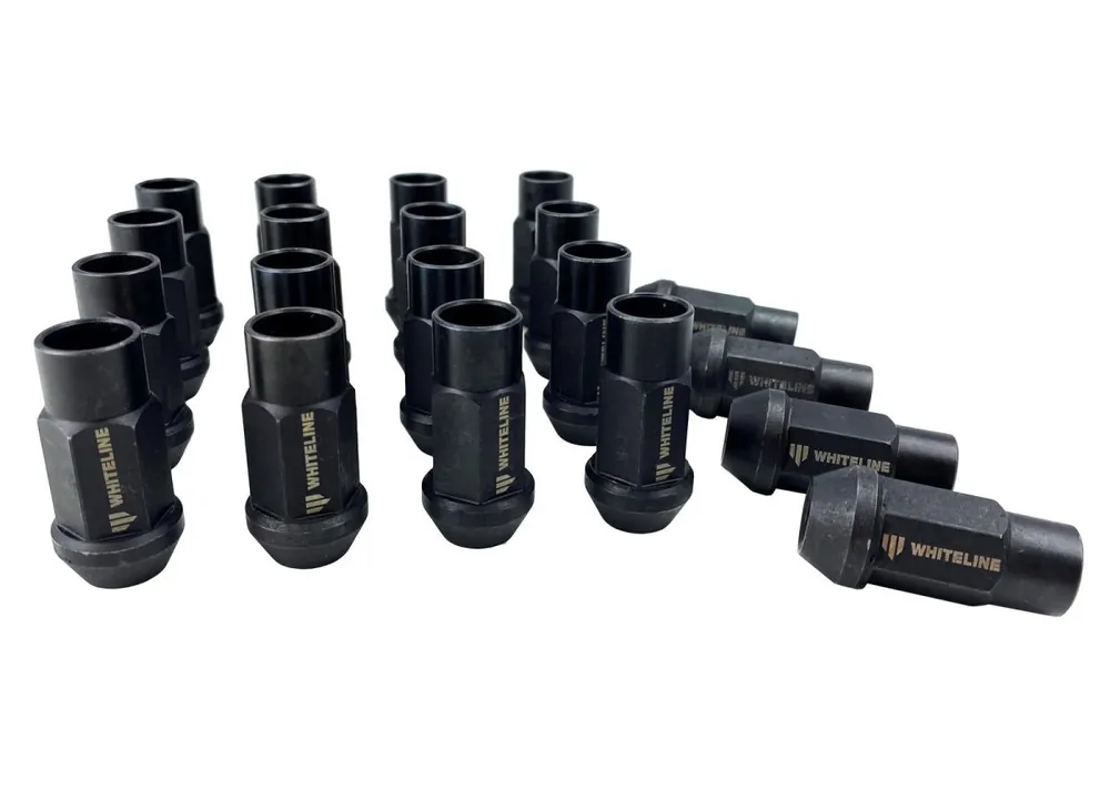 Whiteline Black Open Ended Lug Nuts 12X1.25 Most Subaru Models Save Now