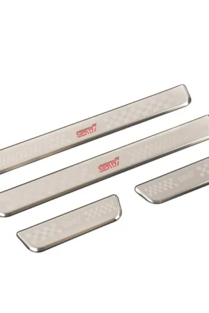 Subaru OEM JDM STI Illuminated Checkered Style Door Sill Plates 2022-2024 WRX Hot Deal