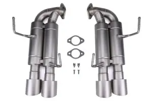 cp-e Austenite Dual Muffler Axle Back Exhaust w/ Titan Finish 4" Double Wall Tips 2015-2018 STI / 2015-2021 WRX Best Choice