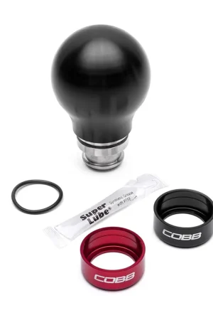 COBB Weighted Round Shift Knob Black w/ Interchangeable Base 5 Speed Subaru Models Best Seller