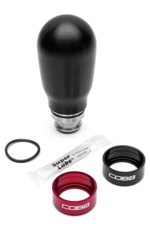 Hassle-Free Returns COBB Weighted Tall Shift Knob Black w/ Interchangeable Base 5 Speed Subaru Models