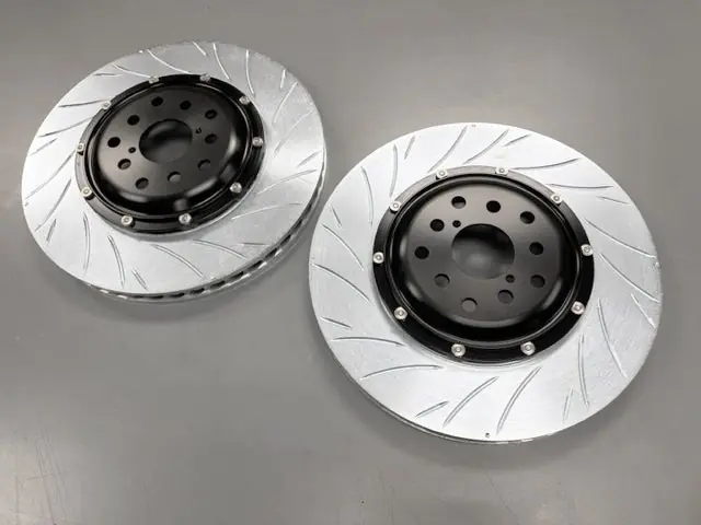 Affordable Rotora Super Challenge Slotted 2pc. Front Rotor Pair 2018-2021 STI / 2024-2025 WRX TR w/ Brembo