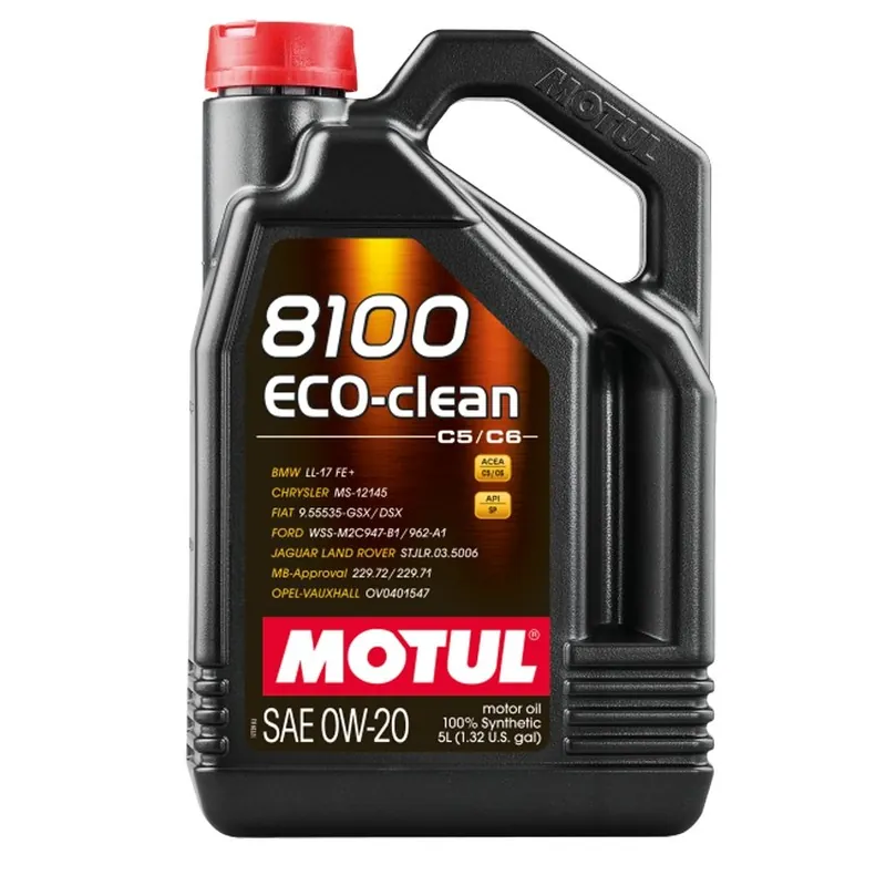 Motul 8100 0W-20 Eco-clean Motor Oil 5L Bottle Luxury