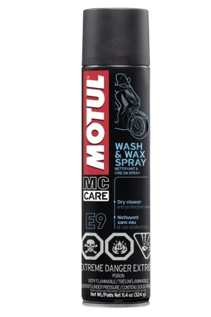 Premium Motul MC-CARE E9 Wash and Wax Spray 400ML Bottle