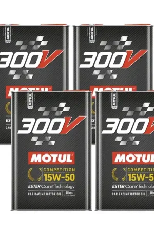 Motul 300V 15W-50 Competition Full Synthetic Motor Oil Case (4x 5L Bottles) Sale