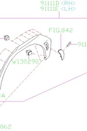 Warranty Included Subaru OEM Left Rear Fender Flare 2022-2024 WRX