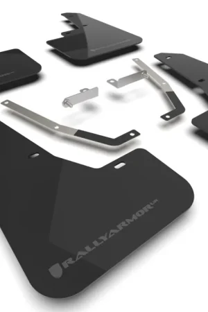 Grab Now Rally Armor UR Mudflaps Black Urethane Grey Logo 2024 Crosstrek