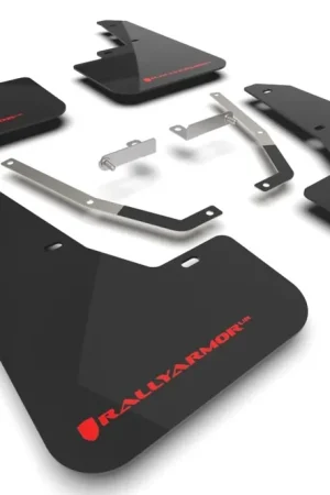 Warranty Included Rally Armor UR Mudflaps Black Urethane Red Logo 2024 Crosstrek