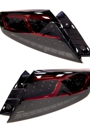 Sale Molded Innovations CS Style Sequential LED Tail Lights Smoke Lens w/ Black Base, Red DRL Bar and Clear Turn Signal Reflector 2022-2024 WRX