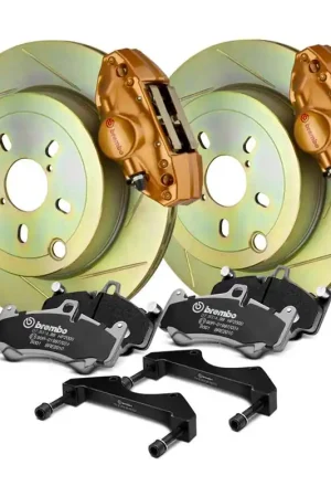 Brembo OE Gold Slotted Brake Kit Rear 2015-2021 WRX w/ Manual Parking Brake Brand New