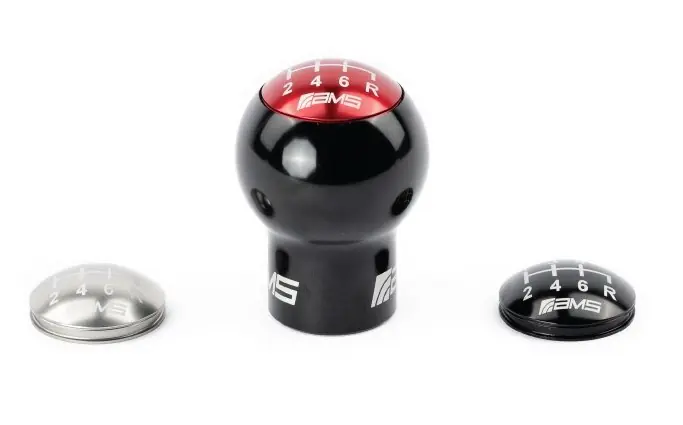 Exclusive Offer AMS Performance Billet Aluminum Shift Knob w/ Interchangeable Cap 6 Speed Models