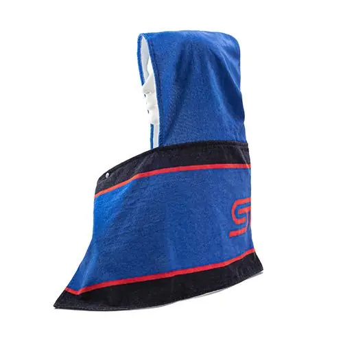 Subaru JDM STI Hooded Towel Blue w/ Red and Black Accents Get Yours