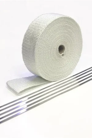 Prosport Universal Fiberglass Header Wrap White 2 Inches Wide x 50 Feet Long w/ Ties Big Sale