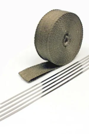 New Arrival Prosport Universal Titanium Header Wrap 2 Inches Wide x 50 Feet Long w/ Ties