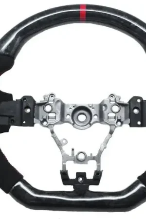 Super Sale Molded Innovations Forged Carbon Fiber Steering Wheel w/ Suede Grip, Red Stripe and Red Stitching 2017-2024 BRZ / 2017-2021 GT86 / 2022-2024 GR86