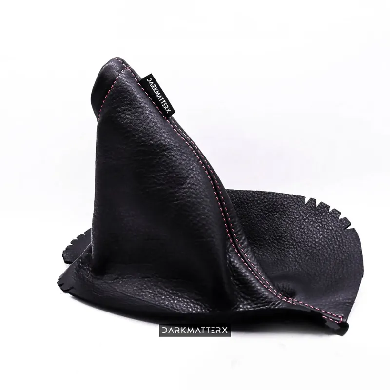 DARKMATTERX Leather E-Brake Boot Black w/ Red Stitching 2008-2021 WRX / 2008-2021 STI / 2013-2017 Crosstrek / 2009-2013 Forester / 2008-2016 Impreza / 2008-2010 Outback Best Choice