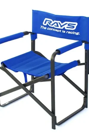Budget RAYS Official Folding Directors Chair Blue