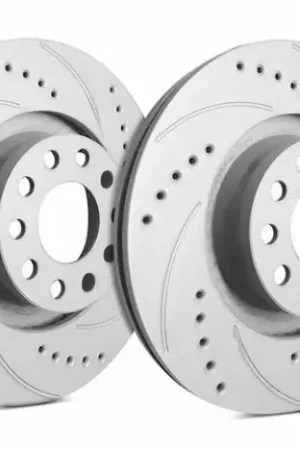 SP Performance Drilled and Slotted Front Rotor Pair 2005-2017 STI Grab Now