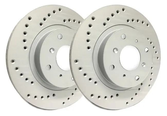 SP Performance Cross Drilled Rear Rotor Pair 2004 STI Fast Shipping