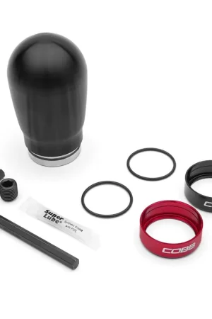 COBB Weighted Tall Shift Knob Black w/ Interchangeable Base 2013-2025 BRZ / 2013-2016 FRS / 2017-2021 GT86 / 2022-2025 GR86 Latest