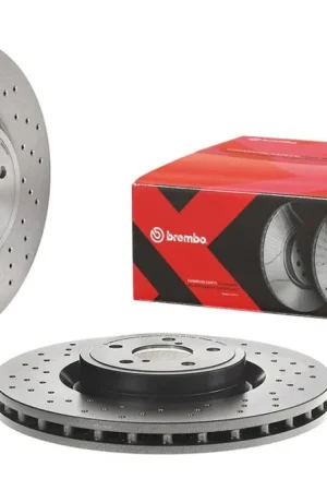 Brembo High Carbon Cast Iron Drilled Front Vented Brake Rotor 2004 STI Final Sale