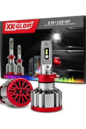 XKGlow 2 in 1 LED Bulb w/ Multi-color Devil Eye 9006 / HB4 Fitment | App-controlled Cheap
