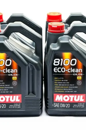 No Minimum Order Motul 8100 0W-20 Eco-clean Motor Oil Case (4x 5L Bottles)