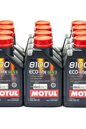 Motul 8100 0W-20 Eco-lite GEN3 Motor Oil Case (12x 1L Bottles) Hassle-Free Returns