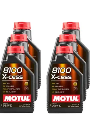 Motul 8100 5W-30 X-cess Motor Oil Case (12x 1L Bottles) Warranty Included