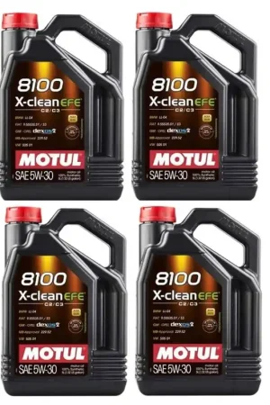 Bulk Order Motul 8100 5W-30 X-clean EFE Motor Oil Case (4x 5L Bottles)
