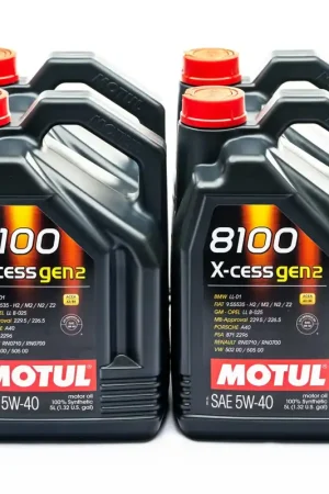 Mega Sale Motul 8100 5W-40 X-cess Gen 2 Motor Oil Case (4x 5L Bottles)