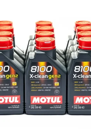 Wholesale Motul 8100 5W-40 X-clean Gen 2 Motor Oil Case (12x 1L Bottles)