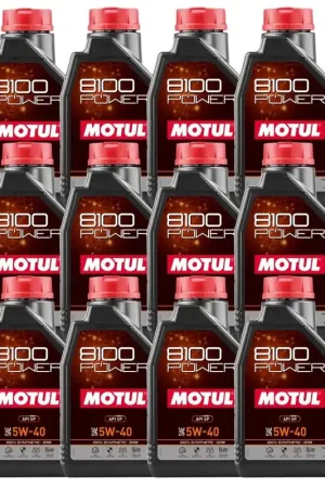 Save Now Motul 8100 5W40 Power Motor Oil Case (12x 1L Bottles)
