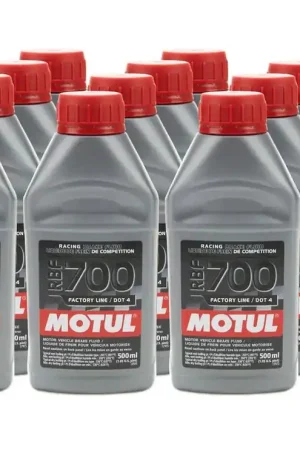 Worldwide Shipping Motul RBF700 Factory Line Synthetic Brake Fluid DOT 4 Case (12x 500ML Bottles)