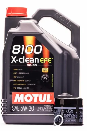 Final Sale Motul Master Oil Change Kit w/ 5W-30 X-clean EFE Oil Most EJ Subaru Models