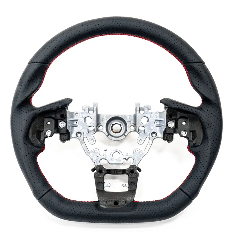 Molded Innovations OEM Plus Style Perforated Leather Steering Wheel w/ Red Double Stitch 2022-2024 WRX Latest