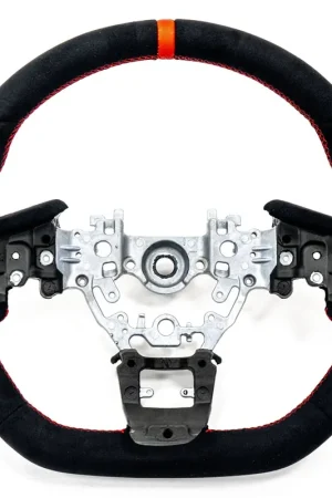 Molded Innovations OEM Plus Style Suede Steering Wheel w/ Red Double Stitch and Red Stripe 2022-2024 WRX Holiday Sale