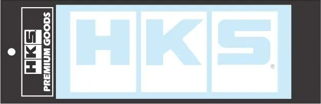 HKS 2024 Series Logo Sticker W220 White Markdown