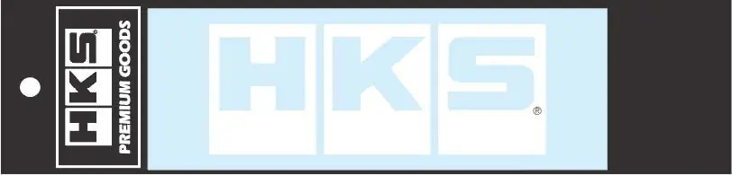 HKS 2024 Series Logo Sticker W135 White Luxury