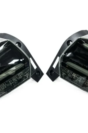 Price Cut Molded Innovations LED Tail Lights Smoke Lens w/ Black Chrome Base & White Bar 2013-2017 Crosstrek / 2012-2016 Impreza Hatch