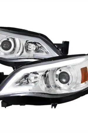 Spec-D LED Bar Style Projector Headlights w/ Chrome Base and Clear Lens 2008-2014 WRX Halogen Models Only Markdown
