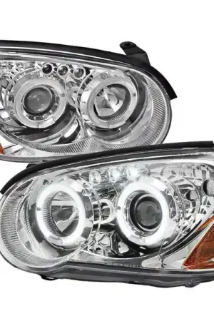 While Supplies Last Spec-D Halo Style Projector Headlights w/ Chrome Base and Clear Lens 2004-2005 WRX / 2004-2005 STI w/ OEM Halogen Lights