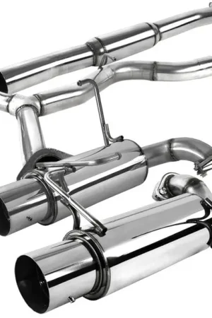 Spec-D Stainless Steel Dual Tip Exhaust w/ Polished 4" Single Wall Tips 2008-2014 WRX Sedan / 2011-2014 STI Sedan Popular