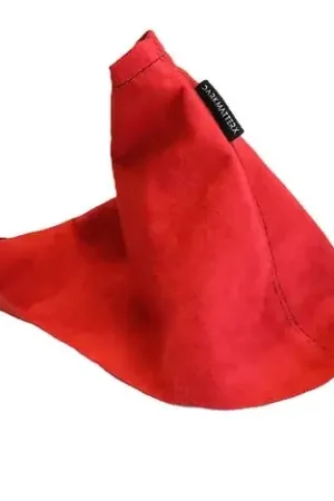 Exclusive DARKMATTERX Alcantara E-Brake Boot Red w/ Black Stitching 2005-2007 WRX / 2005-2007 STI