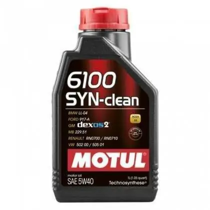 Motul 6100 5W-40 SYN-CLEAN Motor Oil 1L Bottle Express Delivery