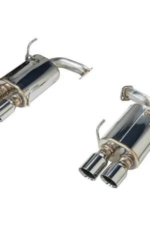 Remark Stainless Steel Axle Back Muffler w/ Double Wall Polished Tips 2015-2021 WRX / 2015-2021 STI Premium